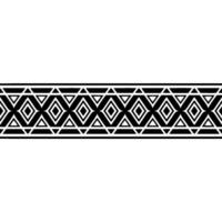 Geometric Tribal Border, Black and White Pattern, Aztec vector