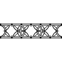 Geometric Celtic Border, Art Deco Inspired vector