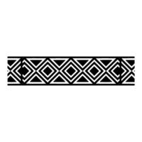 Geometric Deco Border, Minimalist Pattern, alternate version 27 vector