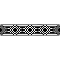 Geometric Deco Border Black White Pattern, Symmetrical vector