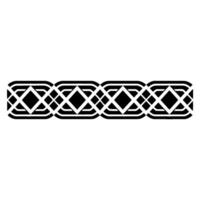 Geometric Celtic Border, Stylized Black White, Intricate vector