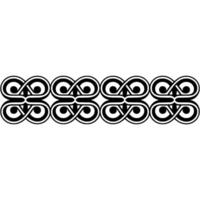 Intertwined Celtic Knot Border, Elegant vector