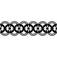 Geometric Circle Border, Vintage Pattern, Minimalist vector