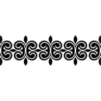 Intricate Black Ornamental Border, Vintage, Line vector