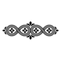 Elegant Black Floral Border, Vintage Element, alternate version 40 vector