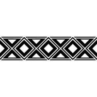 Geometric Deco Border, Minimalist Black White Pattern, Linear vector