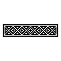 Geometric Tribal Border, Black and White Pattern - Aztec vector