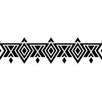 Geometric Tribal Border, Minimalist, alternate version 92 vector