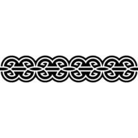 Intricate Celtic Knot Border, Vintage, Linear vector