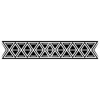 Geometric Tribal Border, Black White Deco, Linear vector