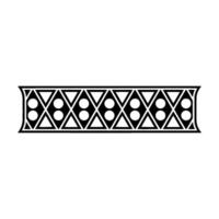 Geometric Deco Border, Minimalist, alternate version 12 vector