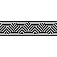 Geometric Deco Border, Black White Pattern, Minimalism vector