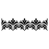 Elegant Black Floral Border, Vintage Element, alternate version 41 vector