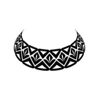 Geometric Crescent Moon Emblem, Tribal vector
