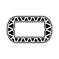 Geometric Stadium Outline, Minimalist vector