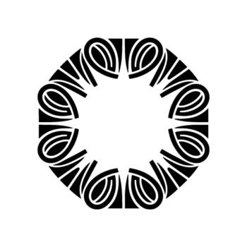 Circular Abstract Motif, Minimalist , Symbolic Pattern vector