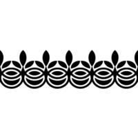 Geometric Blossom Border, Minimalist, Pattern vector