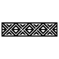 Geometric Black White Border Pattern, Modern vector