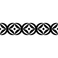 Geometric Border, Mid-Century Modern Pattern, Stylized vector