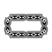 Intricate Black White Frame, Celtic Motif, Decorative Border vector