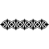 Intricate Celtic Border, Stylized Black Pattern - Ornamental vector