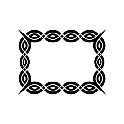 Intricate Tribal Border, Elegant , Minimalist Frame