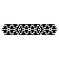 Geometric Deco Border Minimalist Black Gray, Pattern vector