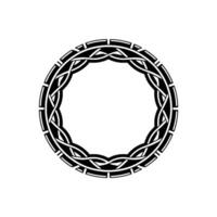 Intricate Celtic Circle, Symbolic Border vector
