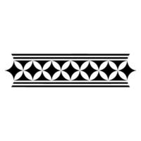 Geometric Border, Circular Motif, Minimalist, Monochrome vector