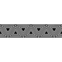 Geometric Deco Border, Minimalist Pattern, alternate version 34 vector