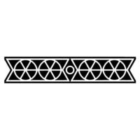 Geometric Celtic Border, Stylized Black and White, Pattern vector