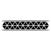 Geometric Tribal Border, Minimalist, alternate version 106 vector