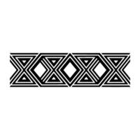 Geometric Deco Border, Minimalist Pattern, Black White, Stylized vector