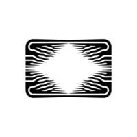 Geometric Flame Emblem, Retro , Minimalist vector