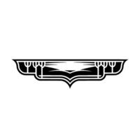 Art Deco Horizon Geometric Wave Column Motif vector