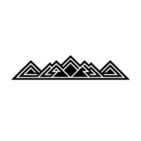 Geometric Mountain Range, Minimalist vector