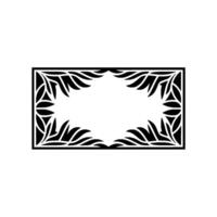 Geometric Leaf Border, Minimalist , Elegant Frame, Botanical vector