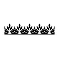 Elegant Botanical Border, Vintage Element, Contour vector