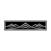 Minimalist Mountainscape Emblem, Modern vector