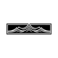 Minimalist Wave Emblem, Modern vector
