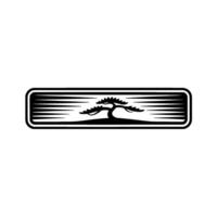 Minimalist Bonsai Tree Emblem, Serene Growth Symbol vector