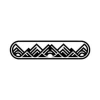 Geometric Mountain Range Emblem, Minimalist vector