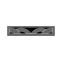 Geometric Wave Border, Minimalist , Modern Emblem vector