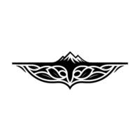 Tribal Mountain Crest - Geometric Emblem vector