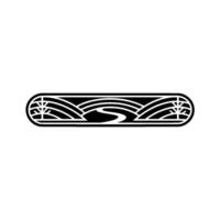 Serene Wave Crest Japanese Zen Symbol vector
