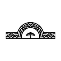 Celtic Tree of Life Arch Symbolic Element vector