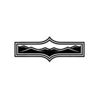 Mountain Crest Emblem - Minimalist Landscape vector