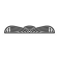 Abstract Horizon Line, Geometric Landscape, Minimalist vector
