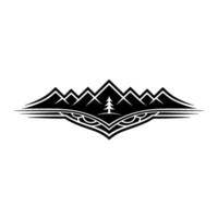 Tribal Mountain Emblem - Bold Adventure Symbol vector
