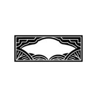 Geometric Mountainscape, Art Deco Silhouette, Mountain vector